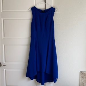 Blue paneled midi dress